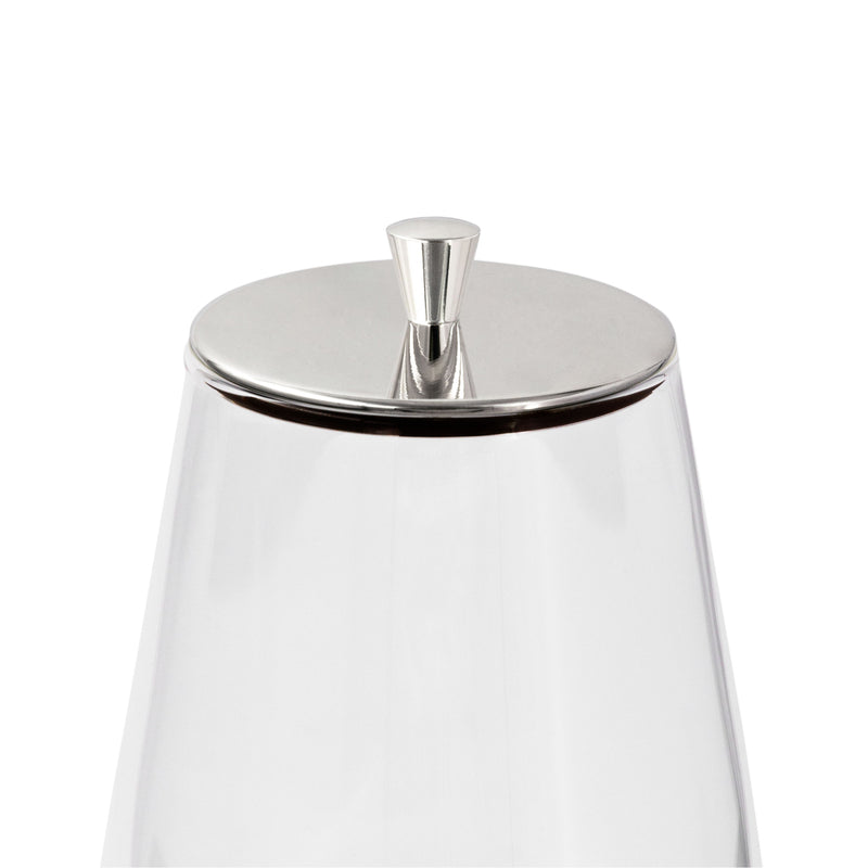 Cereal Muesli Jar with Silver Plated Lid by Greggio