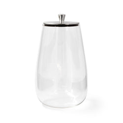 Cereal Muesli Jar with Silver Plated Lid by Greggio