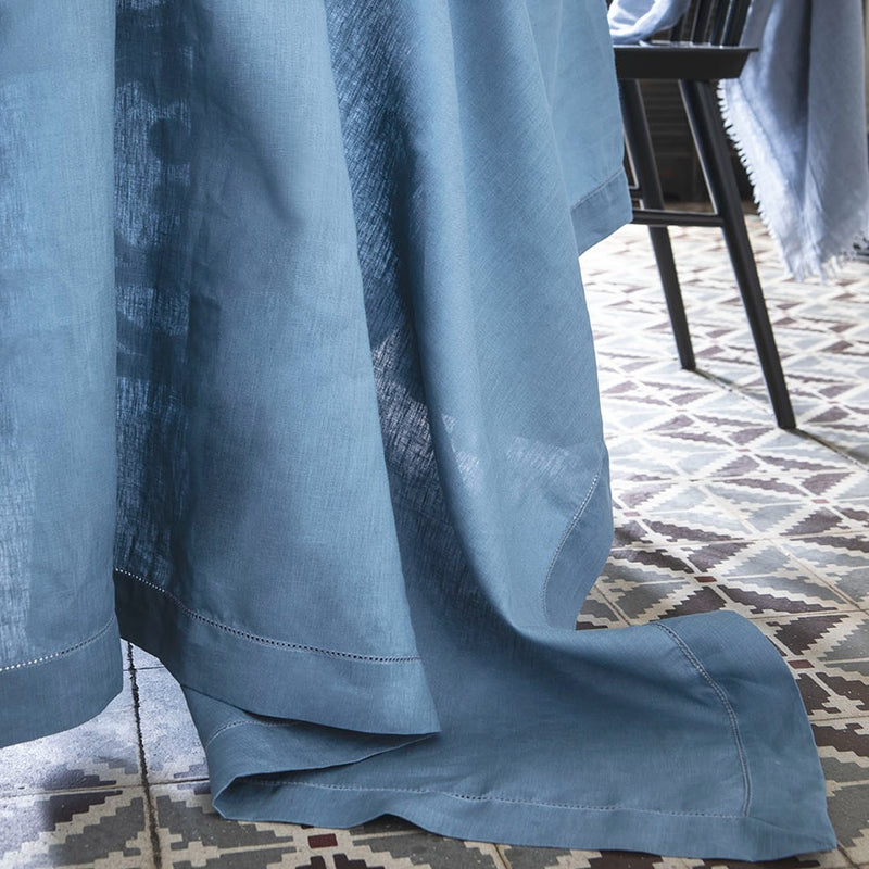 'Florence' Tablecloth in Aegean Blue Linen by Alexandre Turpault