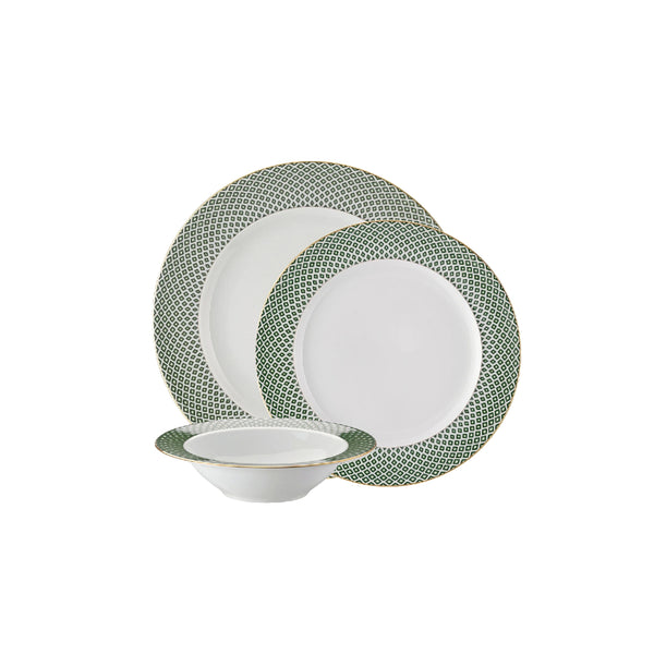 Amiramour Dinnerware Set of 12 Pieces - Francis Carreau Green by Rosenthal