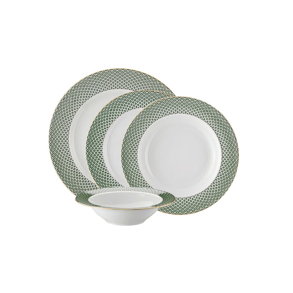 Amiramour Dinnerware Set of 16 Pieces - Francis Carreau Green by Rosenthal