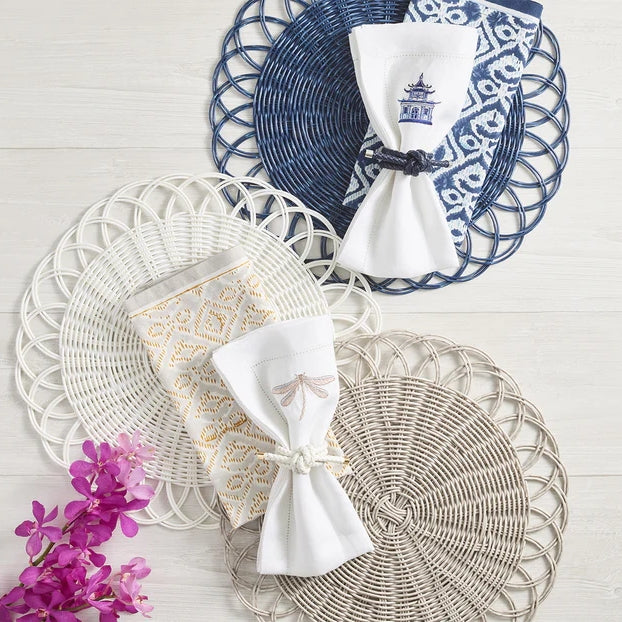 Alfresco Placemat in Gray by Kim Seybert | Set of 4