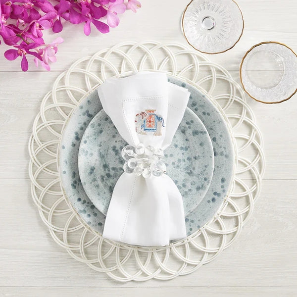 Alfresco Placemat in White by Kim Seybert | Set of 4
