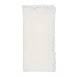 Amiramour Arches Napkin in White by Kim Seybert 