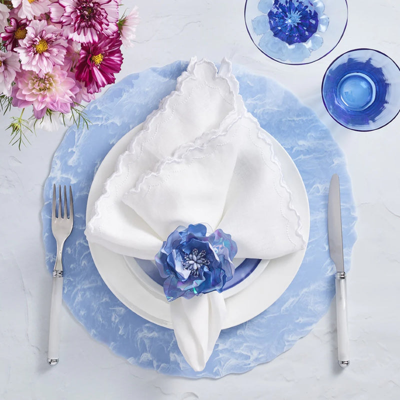 Amiramour Arches Napkin in White by Kim Seybert 2