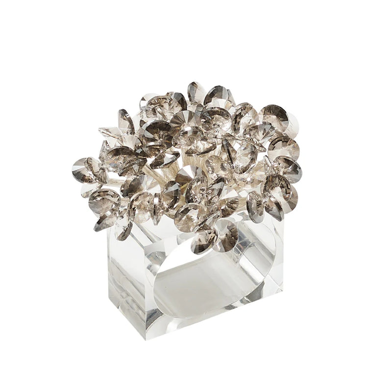 Aster Napkin Ring in Smoke Grey by Kim Seybert | Set of 4