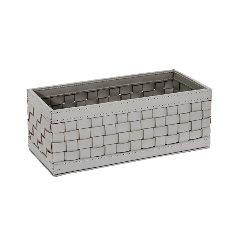 'Barcellona' Basket Leather Rectangular High by Giobagnara x Riviere