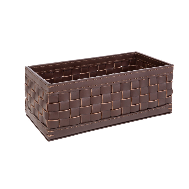 'Barcellona' Basket Leather Rectangular High by Giobagnara x Riviere