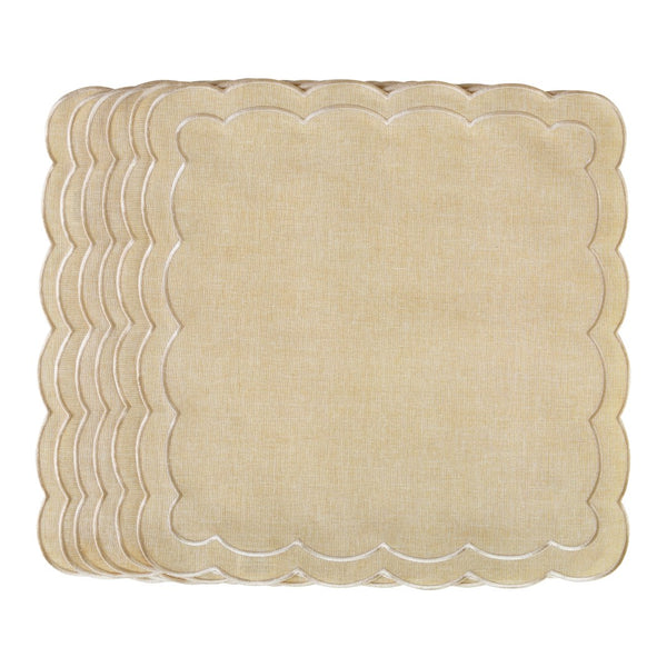 ‘Beige Petali’ Embroidered Napkins by Roseberry Home | Set of 4