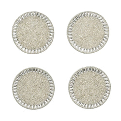 Bevel Coasters in Silver and Crystal by Kim Seybert | Set of 4 in a Gift Bag