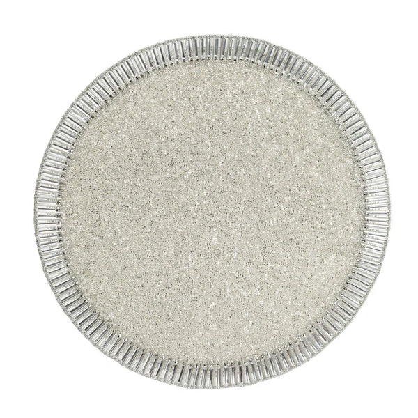 Bevel Placemat in Silver & Crystal by Kim Seybert | Set of 4