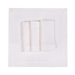Amiramour Bianco Neve Linen Napkins by Roseberry Home 1