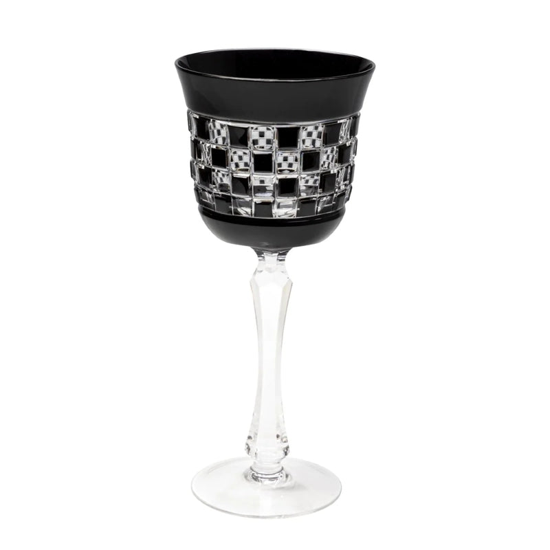 Black Diamond White Wine Glass by Cristallerie de Montbronn