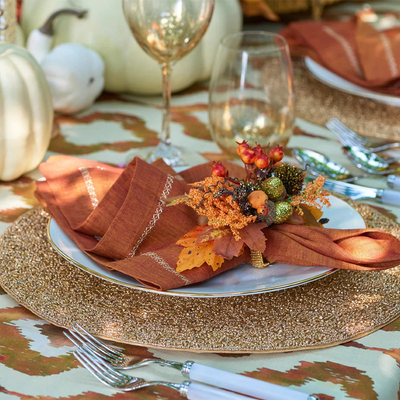 Fall Frolic Napkin Ring in Brown & Orange by Kim Seybert | Set of 4