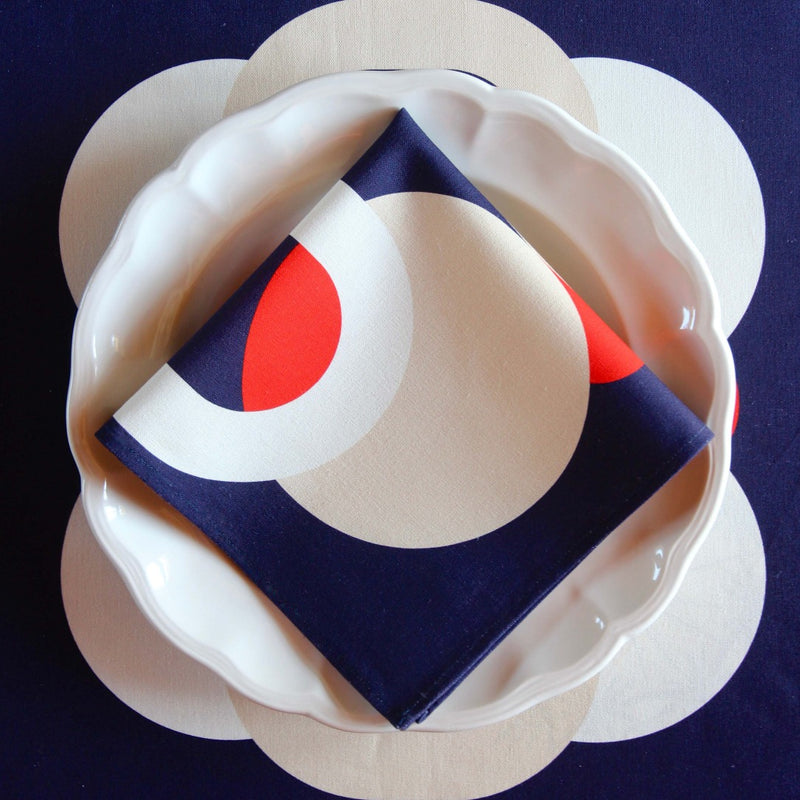 'Bubble Marine' Napkins 70`s Inspired by Alto Duo | Set of 4