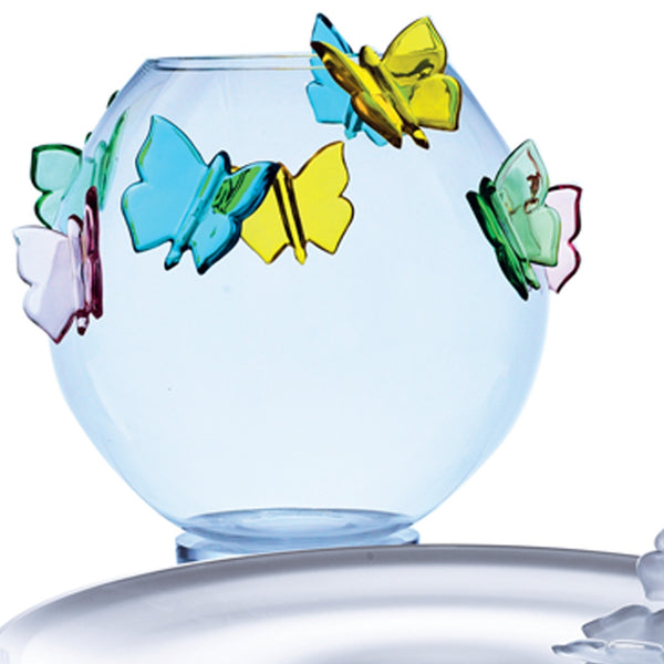 Butterfly Lead Free Crystal Small Vase by Collevilca
