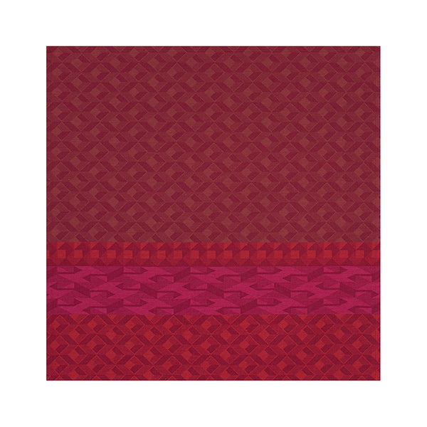 'Caractère' Cotton Napkin in Red by Le Jacquard Français | Set of 4
