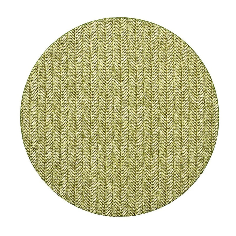 Chevron Placemat in Moss Green | Set of 4