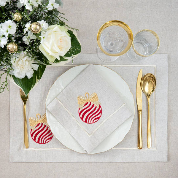 'Christmas Bauble Mirha' placemats by Roseberry Home | Set of 6