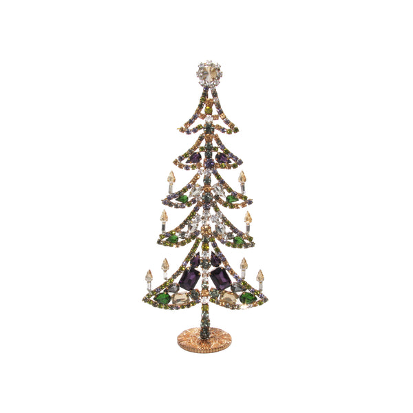 Christmas Tree Jewel in Purple and Green 21cm