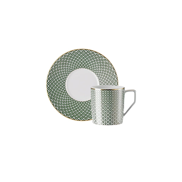 Amiramour Coffee Cup with Saucer - Francis Carreau Green by Rosenthal 1