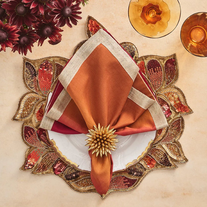 Dip Dye Napkin in Cranberry Red & Orange by Kim Seybert | Set of 4