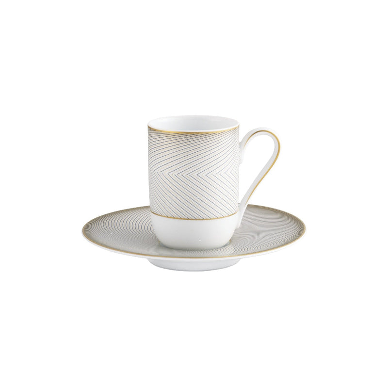 Set of 2 Espresso Cups and Saucers Oskar in a Gift Box