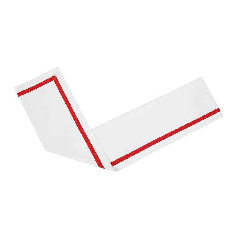 White_Cotton_Half_Panama_Runner_with_Red_Stripe_Border_by_Roseberry_Home