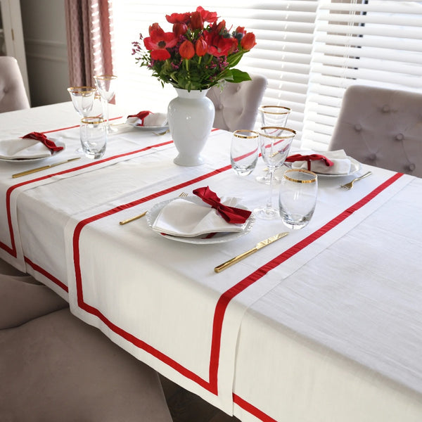 White_Cotton_Half_Panama_Runner_with_Red_Stripe_Border_by_Roseberry_Home