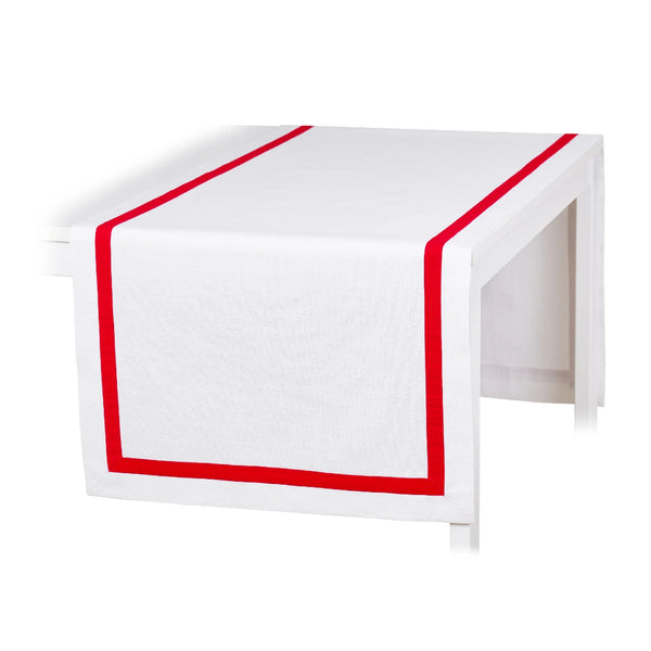 White_Cotton_Half_Panama_Runner_with_Red_Stripe_Border_by_Roseberry_Home