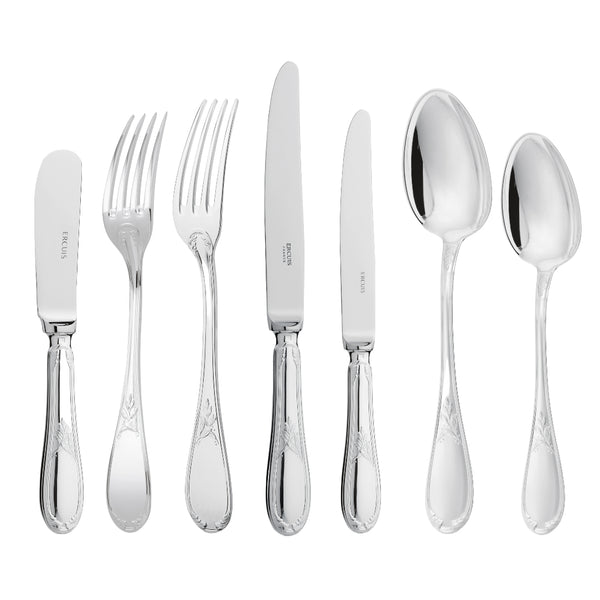 Amiramour Cutlery Set of 84 Pieces - 'Lauriers' by Ercuis - Silver Plated