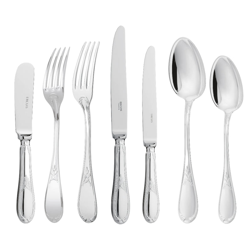 Amiramour Cutlery Set of 84 Pieces - 'Lauriers' by Ercuis - Silver Plated