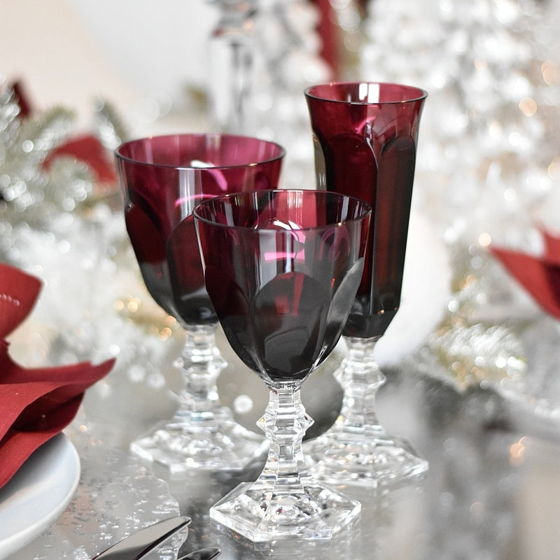 'DOLCE VITA' Wine Glasses in Ruby Red by Mario Luca Giusti - Set of 6