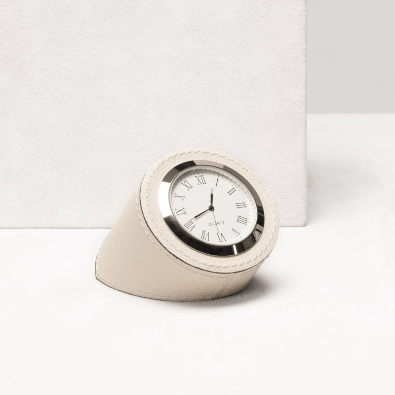 Amiramour Leather Desk Clock by Giobagnara 2