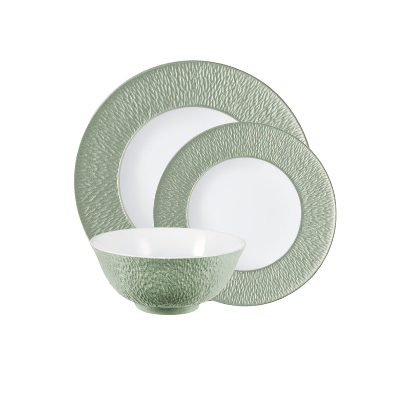Amiramour Dinnerware Set of 12 Pieces - Minéral Irisé Céladon by Raynaud 1