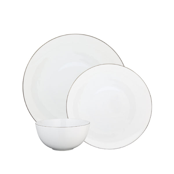 Amiramour Dinnerware Set of 12 Pieces - Monceau Platine by Raynaud