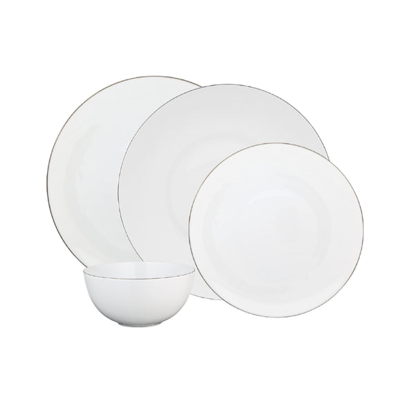 Amiramour Dinnerware Set of 16 Pieces - Monceau Platine by Raynaud