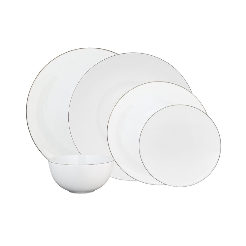 Amiramour Dinnerware Set of 30 Pieces - Monceau Platine by Raynaud
