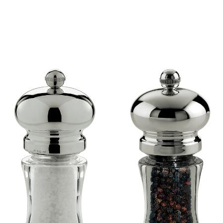 'Inglese' Silver-Plated Salt & Pepper Mills Set by Schiavon