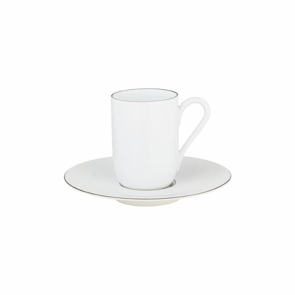 Amiramour Espresso Cup & Saucer - Monceau Platine by Raynaud