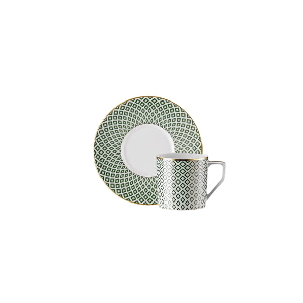 Amiramour Espresso/Mocha Cup with Saucer - Francis Carreau Green by Rosenthal 1