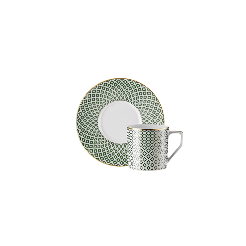 Amiramour Espresso/Mocha Cup with Saucer - Francis Carreau Green by Rosenthal 1