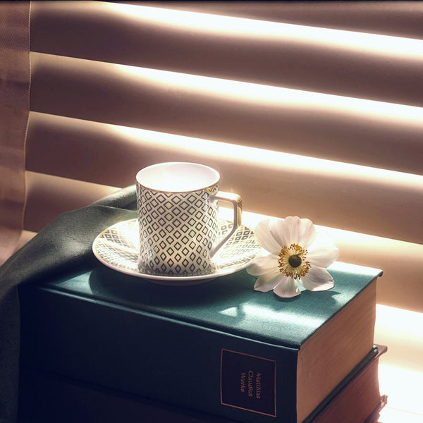 Amiramour Espresso/Mocha Cup with Saucer - Francis Carreau Green by Rosenthal 4