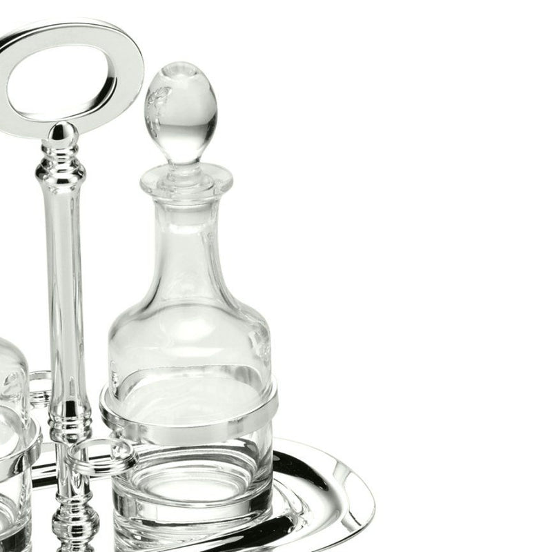'Essentia' Silver-Plated Video-Shaped Cruet Set by Schiavon