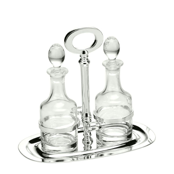 Essentia Silver-Plated Video-Shaped Cruet Set by Schiavon