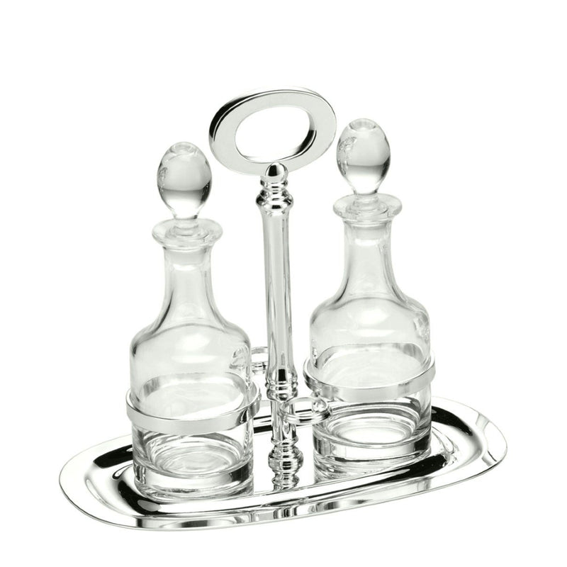 'Essentia' Silver-Plated Video-Shaped Cruet Set by Schiavon