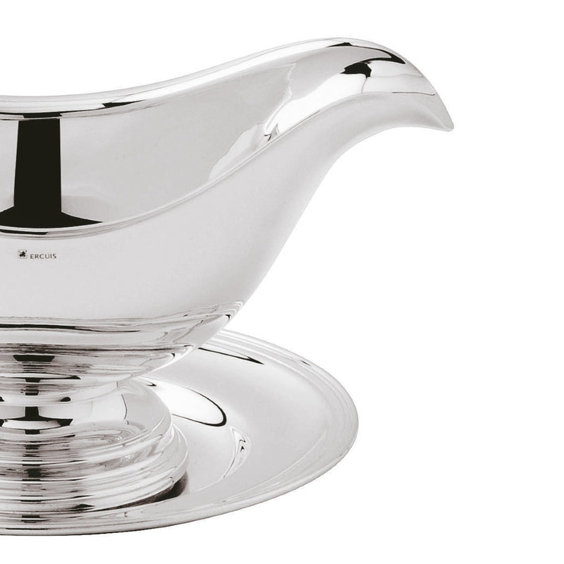 Rencontre Sauce Boat 42cl With Tray Silver Plated by Ercuis