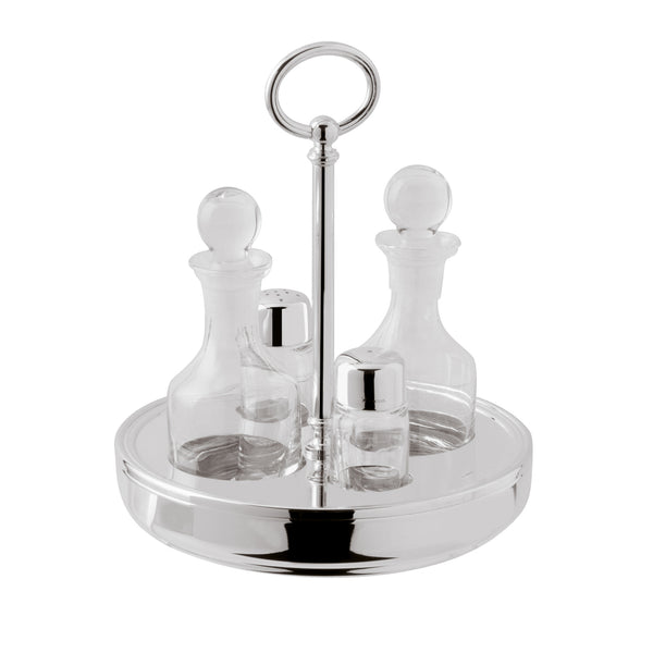 'Rencontre' Silver-Plated Cruet Stand 4 Pieces Set by Ercuis