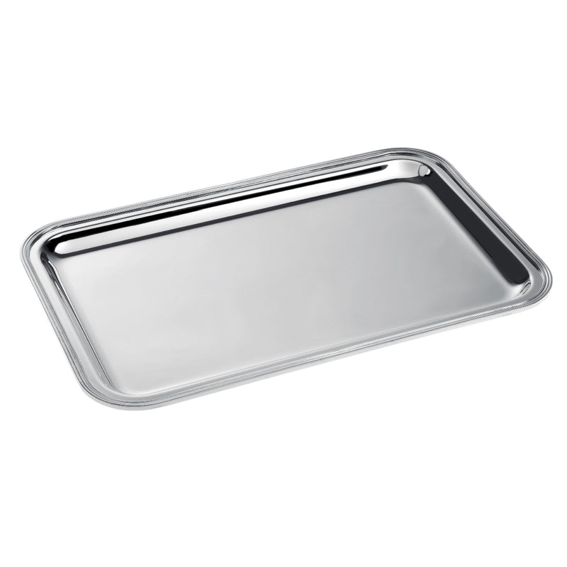 Rectangular "Rencontre" Service Tray, Large, Silver Plated by Ercuis