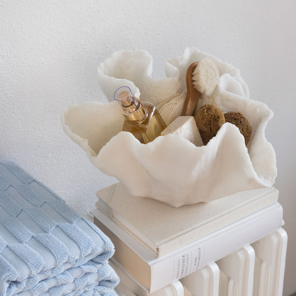Faux Coral Deco Bowl in Off-white